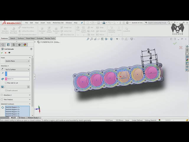 فیلم آموزشی: موتور V12 قسمت 1| بلوک سیلندر | آموزش Solidworks | 1080p 🚗😎