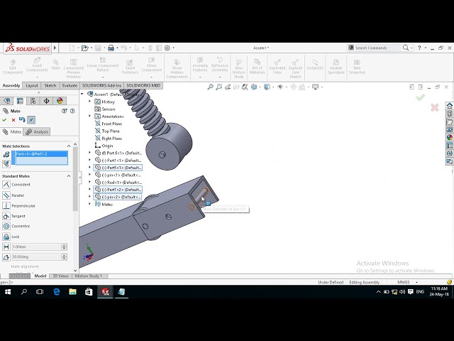 فیلم آموزشی: مبانی SolidWorks برای مبتدیان طراحی جک ماشین ساده قسمت 2/5