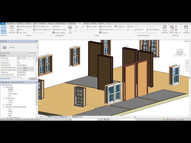 فیلم آموزشی: آموزش شماره 6 Autodesk Revit 2018 - تیرچه های کف، کف زیرین و کاشی - طراحی خانه هابیتات با زیرنویس فارسی