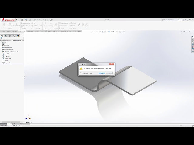 فیلم آموزشی: SOLIDWORKS 2016 - تبدیل به ورق فلزی در مقابل خم‌های درج