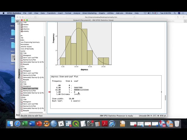 فیلم آموزشی: OCT2019 SPSS | روز 1 شماره 21 ارزیابی نرمال بودن spss تجزیه و تحلیل داده ها پرسشنامه استرس DASS