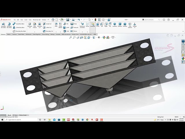 فیلم آموزشی: آموزش Solidworks # 222 طراحی در قیف صنعتی ورق فلزی در SOLIDWORKS by SW Easy Design