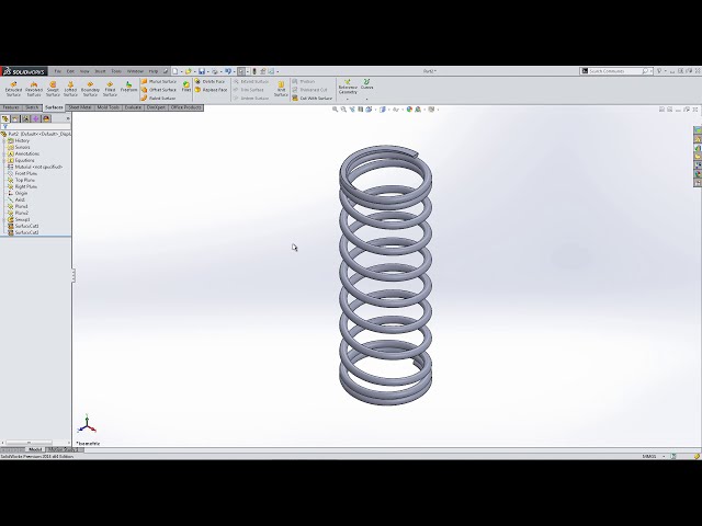 فیلم آموزشی: طراحی فنر با استفاده از تنظیمات در Solidworks - قسمت 1 با زیرنویس فارسی