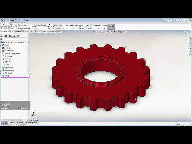 فیلم آموزشی: Solidworks F ast ایجاد مدل سه بعدی در قالب PDF