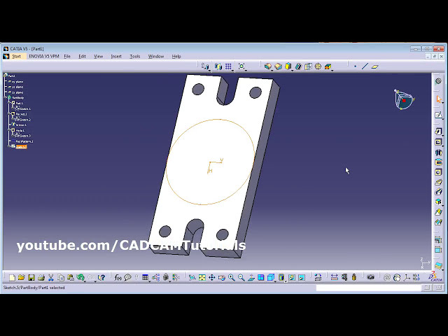 فیلم آموزشی: تمرینات دوره آموزشی CATIA برای مبتدیان - 7 | تمرینات تمرینی CATIA برای ابزار الگو با زیرنویس فارسی