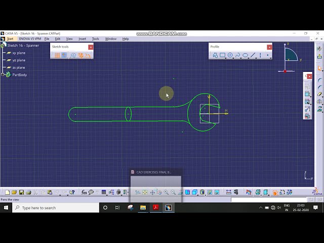 فیلم آموزشی: تمرین CATIA Sketcher - Sketch 16