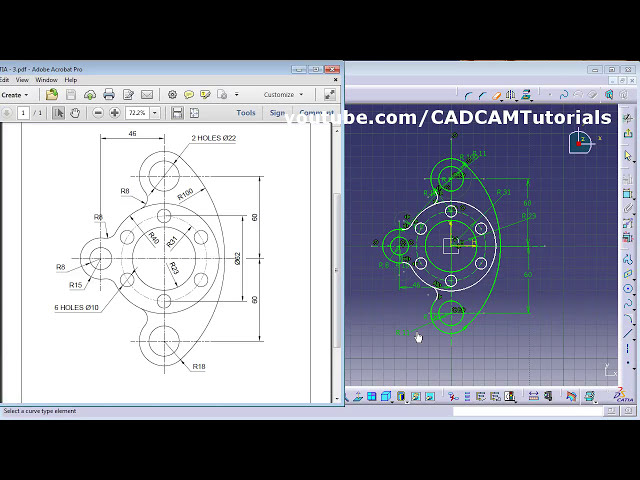 فیلم آموزشی: تمرینات دوره آموزشی CATIA برای مبتدیان - 3 | تمرین اسکچر CATIA با زیرنویس فارسی