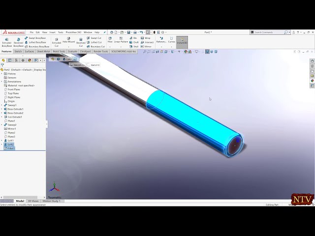 فیلم آموزشی: آموزش Solidworks: نحوه کشیدن راکت تنیس در Solidworks با زیرنویس فارسی