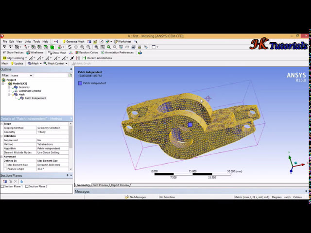 فیلم آموزشی: 4. روش مش بندی چهار وجهی Ansys با زیرنویس فارسی