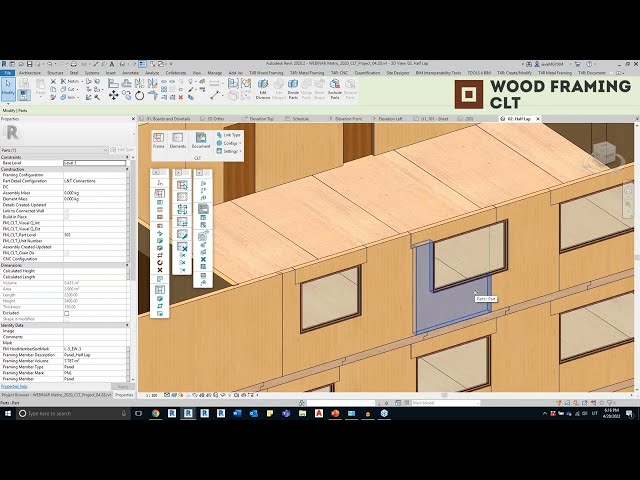 فیلم آموزشی: طراحی ساختمان های پانل CLT در Revit با استفاده از یک گردش کار بسیار خودکار با زیرنویس فارسی