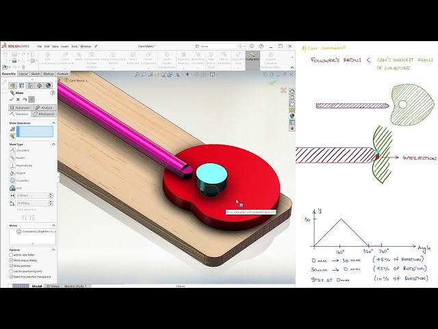 فیلم آموزشی: CAM-FOLLOWER Mechanical Mate در SolidWorks در 8 دقیقه! با زیرنویس فارسی