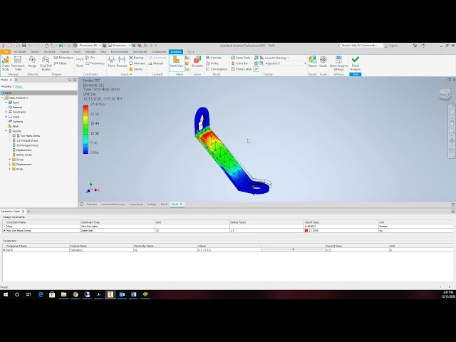 فیلم آموزشی: مطالعه ابعاد پارامتریک AutoDesk Inventor 2021 تحلیل المان محدود (FEA) روی یک براکت ساده با زیرنویس فارسی