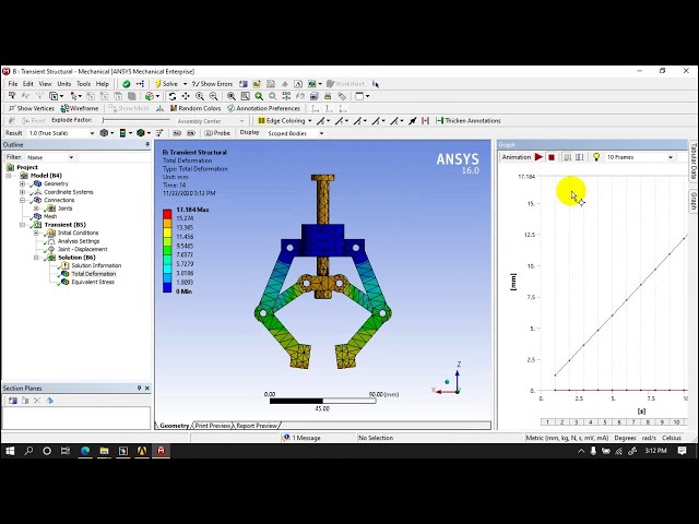 فیلم آموزشی: تجزیه و تحلیل ساختاری گذرا در گریپر پنوماتیک در میز کار Ansys با زیرنویس فارسی