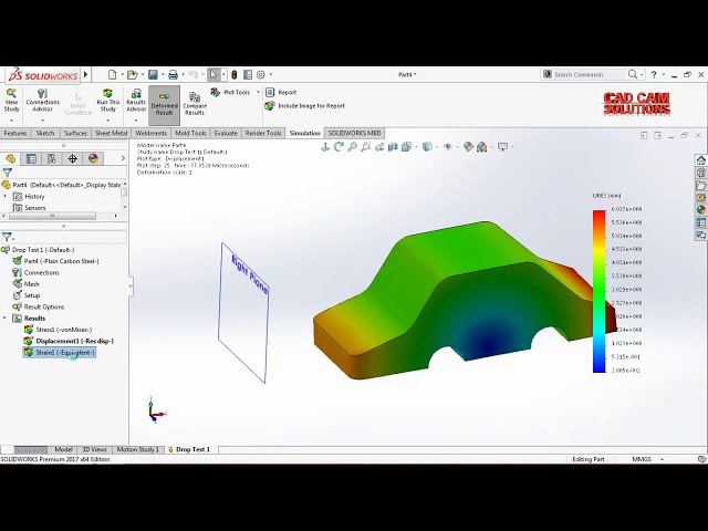 فیلم آموزشی: #SolidWorks #Simulation Drop Test