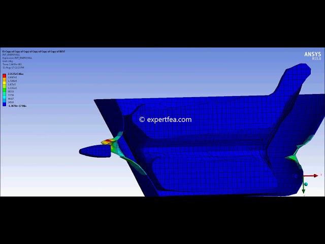 فیلم آموزشی: ANSYS WB Explicit Dynamics FEA با سیالات - شبیه سازی نفوذ گلوله به مخزن با آب