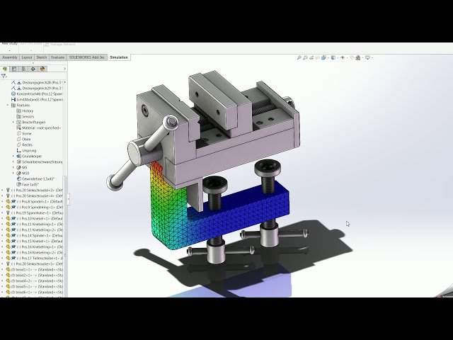 فیلم آموزشی: Solidworks Simulation - نحوه نمایش نتایج شبیه سازی یک قطعه در اسمبلی با زیرنویس فارسی