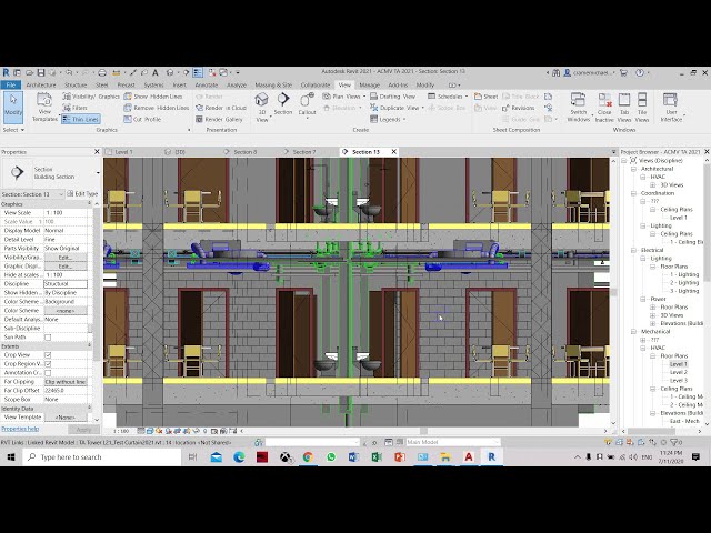 فیلم آموزشی: نمای بخش با دیوار شفاف در Revit How To Change To Solid با زیرنویس فارسی