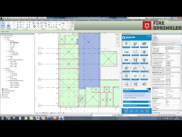 فیلم آموزشی: طراحی سیستم آبپاش آتش در Revit (استاندارد NFPA) با زیرنویس فارسی