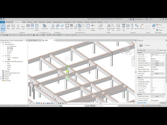 فیلم آموزشی: REVIT Structure 2022 درس 9: ایجاد تیرهای بتنی با زیرنویس فارسی