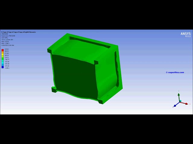 فیلم آموزشی: ANSYS WB Explicit Dynamics با سیالات - شبیه سازی انفجار یک نارنجک در یک جعبه فلزی