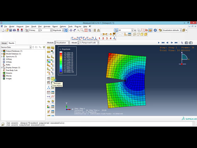 فیلم آموزشی: آموزش Abaqus برای مبتدیان-تحلیل استاتیک غیر خطی ترک یک صفحه