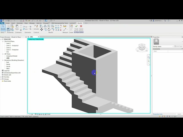 فیلم آموزشی: #001-Model In-Place در Revit 2023 با زیرنویس فارسی