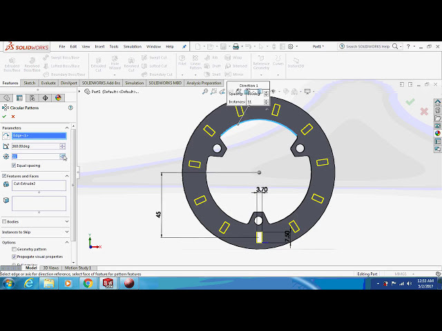 فیلم آموزشی: آموزش Solidworks | چگونه روتور ترمز دیسکی را در Solidworks طراحی کنیم؟