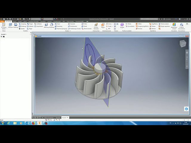 فیلم آموزشی: Autodesk Inventor Impeller Turbine Turbocharger Turbinenrad