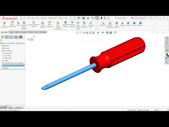 فیلم آموزشی: آموزش مونتاژ پیچ گوشتی SolidWorks