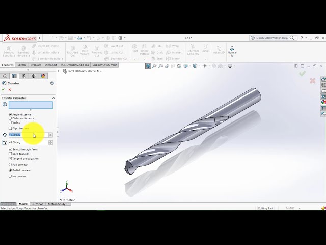 فیلم آموزشی: ⚡آموزش SOLIDWORKS #21 || یک مته در solidworks طراحی کنید.