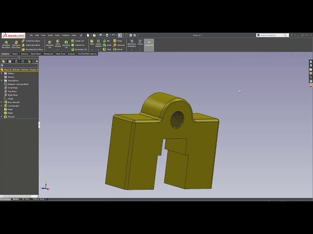 فیلم آموزشی: نحوه استفاده از ویژگی Thread در SolidWorks با زیرنویس فارسی