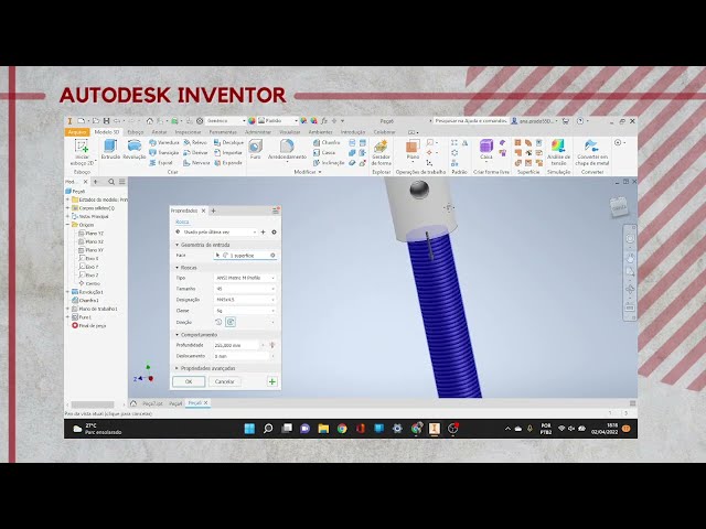 فیلم آموزشی: Autodesk Inventor - Screw با زیرنویس فارسی