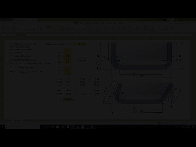 فیلم آموزشی: محاسبه طول تخت ورق فلزی (تئوری در مقابل Solidworks)
