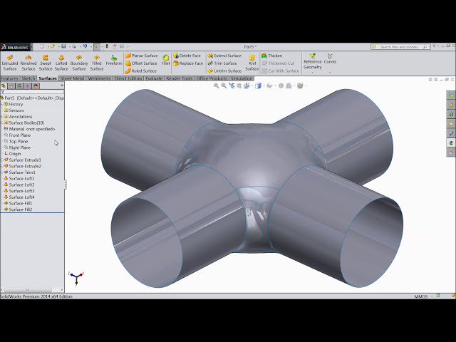 فیلم آموزشی: آموزش SolidWorks اتصال چهار لوله با زیرنویس فارسی