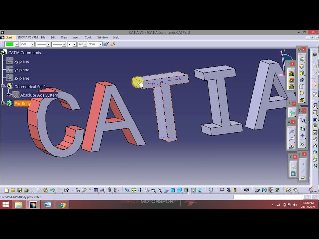 فیلم آموزشی: نحوه وارد کردن متن، کد، حروف در طراحی بخش CATIA با استفاده از پیش نویس، اسکچر و طراحی قسمت.