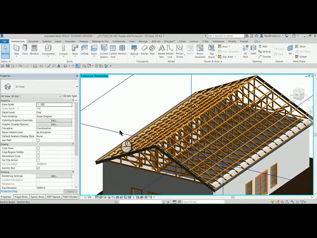 فیلم آموزشی: خرپاهای سقفی را با پرلین در Revit ایجاد کنید با زیرنویس فارسی