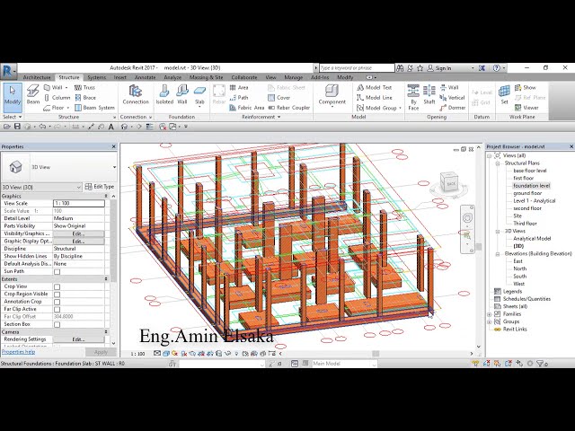 فیلم آموزشی: Revit Structure/Revit Tools/ایجاد پایه نواری