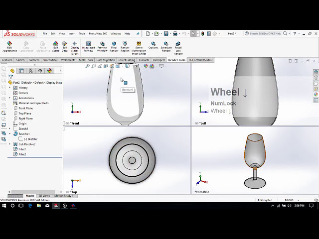 فیلم آموزشی: چگونه یک لیوان شراب در SolidWorks بسازیم