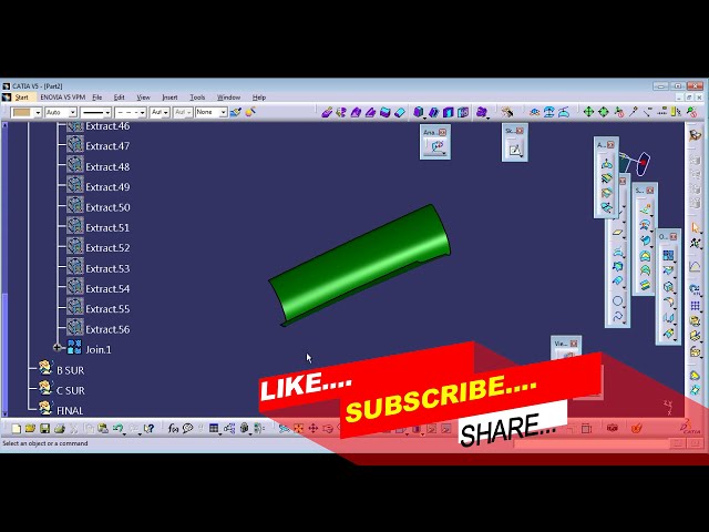 فیلم آموزشی: CATIA V5 - CLASS A SURFACE - استخراج بدون انتشار