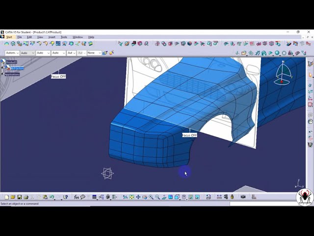 فیلم آموزشی: طراحی بدنه ماشین CATIA Imagine and Shape with blue print - آموزش برای مبتدیان قسمت 3