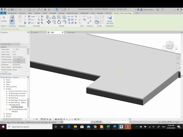 فیلم آموزشی: تیر دال و لبه - Revit با زیرنویس فارسی