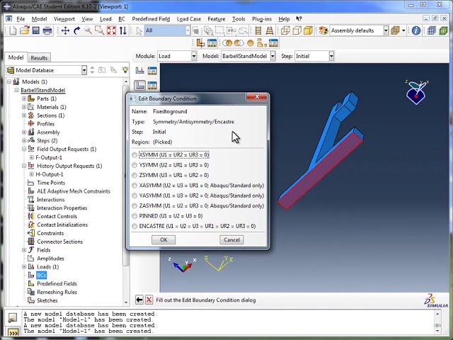 فیلم آموزشی: 1.n) مبانی Abaqus - تعیین شرایط مرزی با زیرنویس فارسی