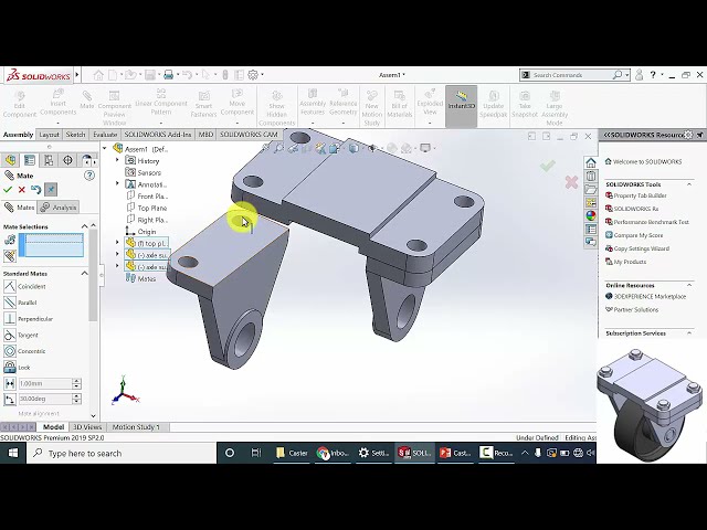 فیلم آموزشی: مونتاژ چرخ کاستور با استفاده از SOLIDWORKS | آموزش SOLIDWORKS برای مبتدیان با زیرنویس فارسی