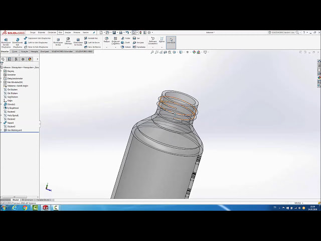 فیلم آموزشی: طراحی بطری بچه Solidworks