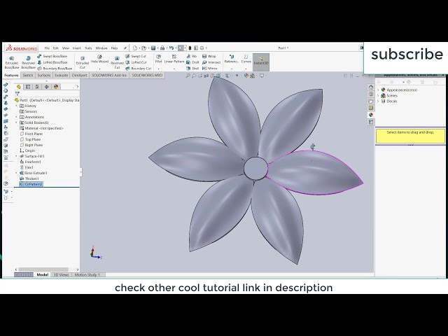 فیلم آموزشی: طراحی گل در سطح Solidworks برای مبتدیان با زیرنویس فارسی