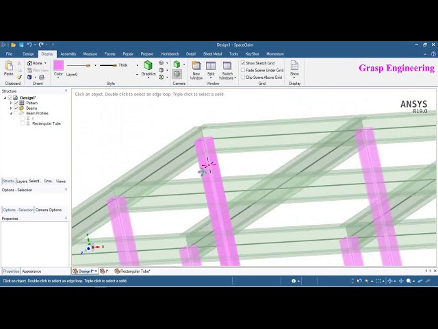 فیلم آموزشی: ایجاد مدل پرتو در ANSYS Scpaceclaim/ ماژول بالا سمت بالا/ساختار شهری/ایجاد بخش پرتو با زیرنویس فارسی