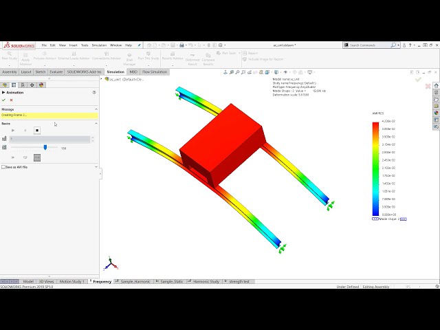 فیلم آموزشی: شبیه سازی دینامیکی SOLIDWORKS FEA - نحوه استفاده از تجزیه و تحلیل هارمونیک و ارتعاش با زیرنویس فارسی