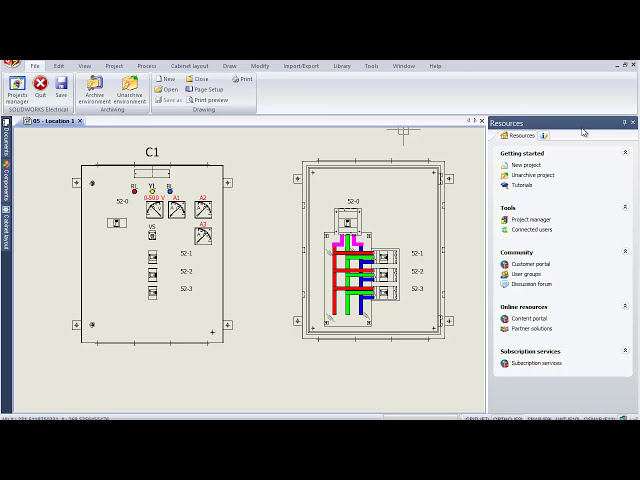 فیلم آموزشی: آموزش چیدمان کابینت دو بعدی SolidWorks Electrical Part 1
