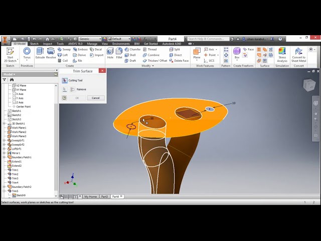 فیلم آموزشی: Autodesk Inventor Pipe با Sweep Loft