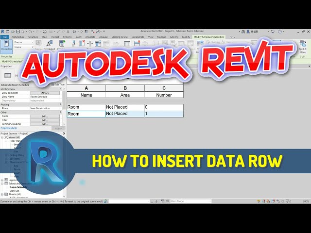 فیلم آموزشی: آموزش Revit How To Insert Data Row In Schedule با زیرنویس فارسی